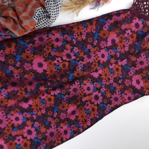 Trina Turk Pink Floral Lace Cap Sleeve Dress Sz 4 - Picture 14 of 15